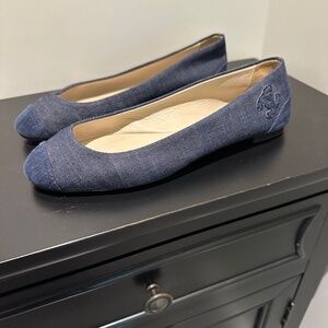 Chanel Denim Ballet Flats